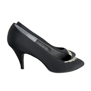 Eric’s Fashions Black Silk Vintage Heels